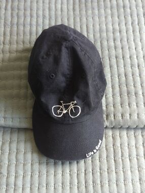 Life Is Good Black Cap with White Script